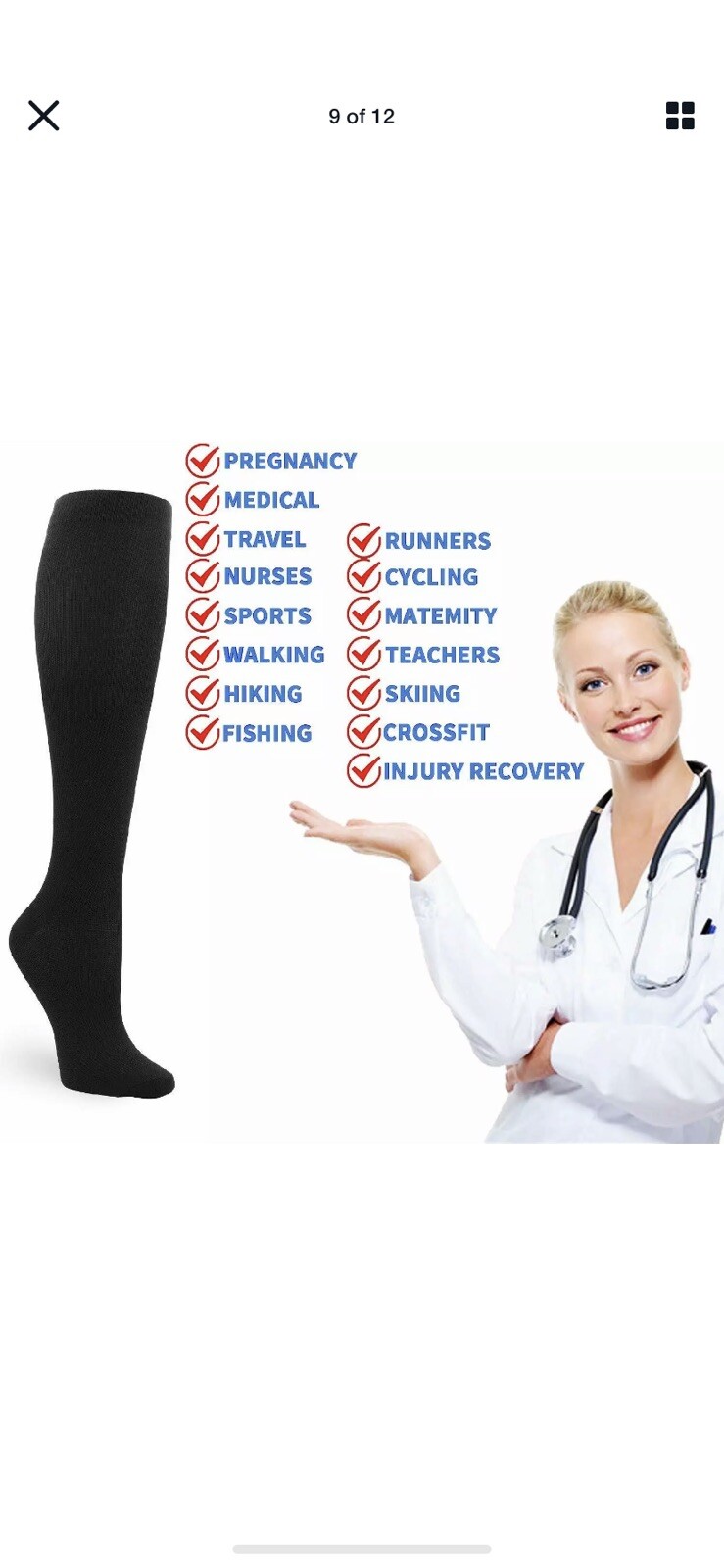 BLUETREE Compression Socks,3 pairs Compression Sock for Women & Men,Best For All
