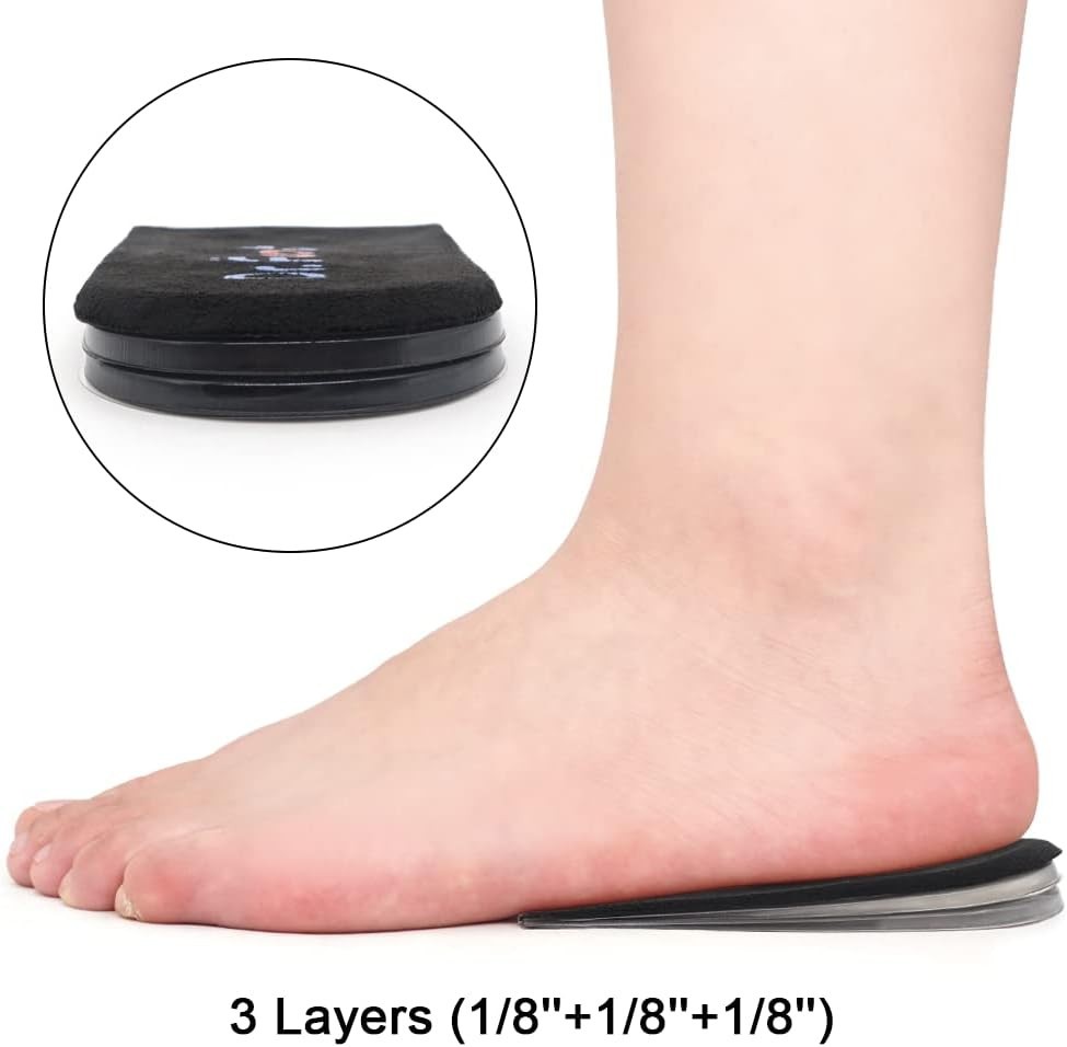 Washable Orthopedic Heel Lift Insoles for Men & Women – Pain Relief & Comfort