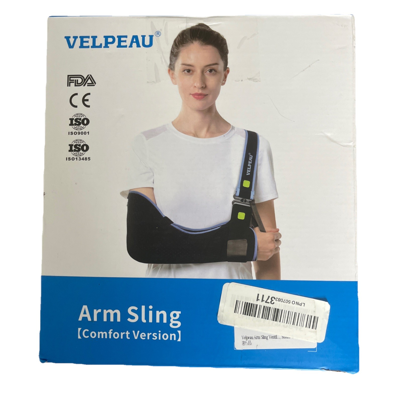 Velpeau Arm Sling Shoulder Immobilizer Fit Left or Right Arm Small
