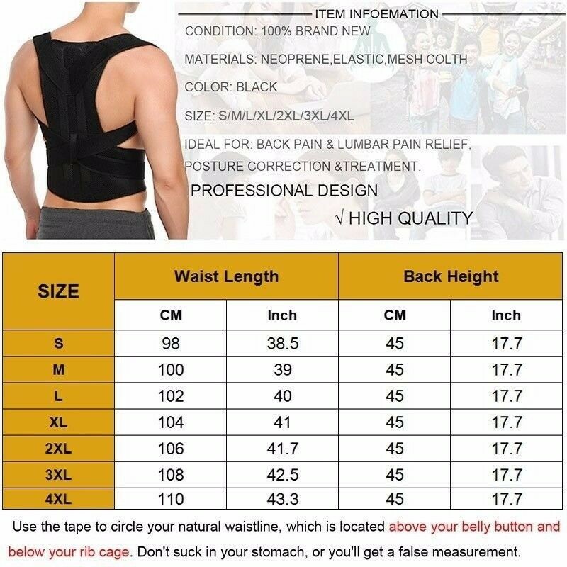 Posture Back Support Shoulder Brace Therapy Spine Support Belt Orthopedic Corset