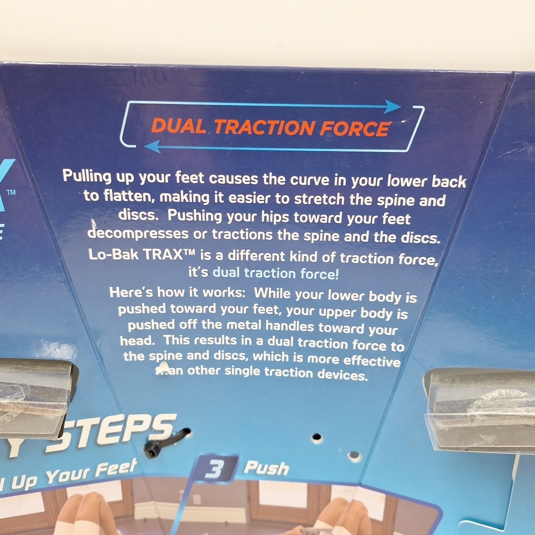 Lo-Bak Trax Portable Spinal Traction Device w/ Instructional DVD AS SEEN ON TV