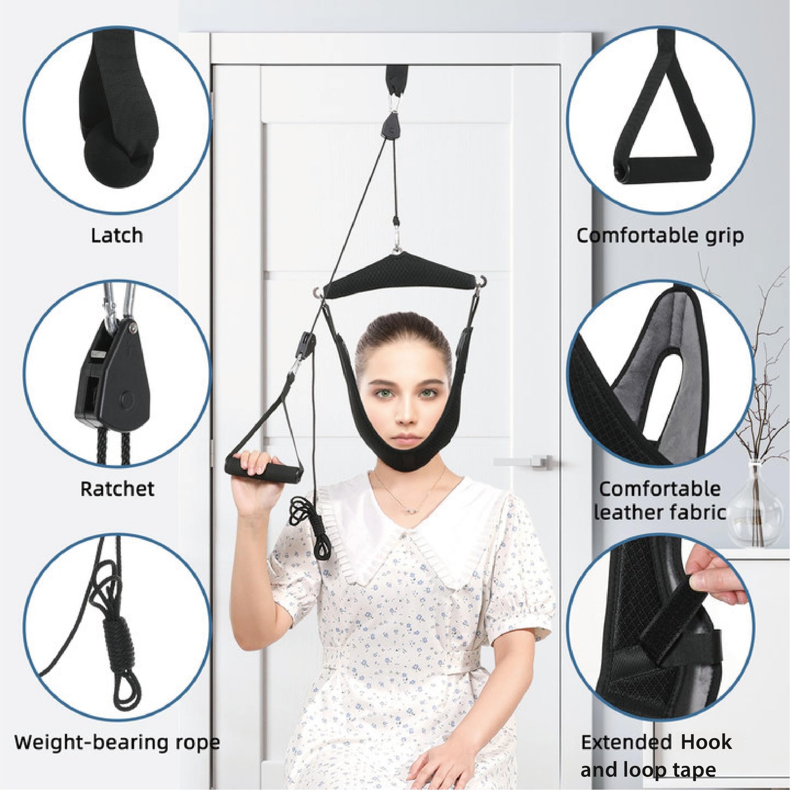 Upgraded Neck Stretcher Cervical Neck Traction Device,Double Ratchet Neck Ten…