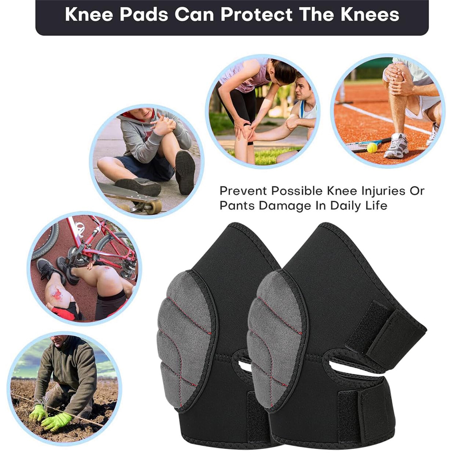 US Knee Brace Compression Sleeve Support Sport Joint Sports Knee Pad 1-3 PCS