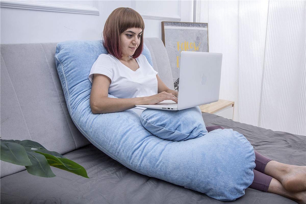 Pregnancy Pillow, U Shaped Full Body Pillow for Maternity Support, Sleeping P…