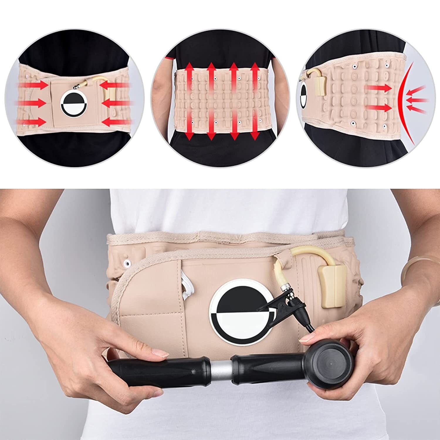 Decompression Belt Back Brace Lumbar Support Spinal Air Lower PainWaist Traction