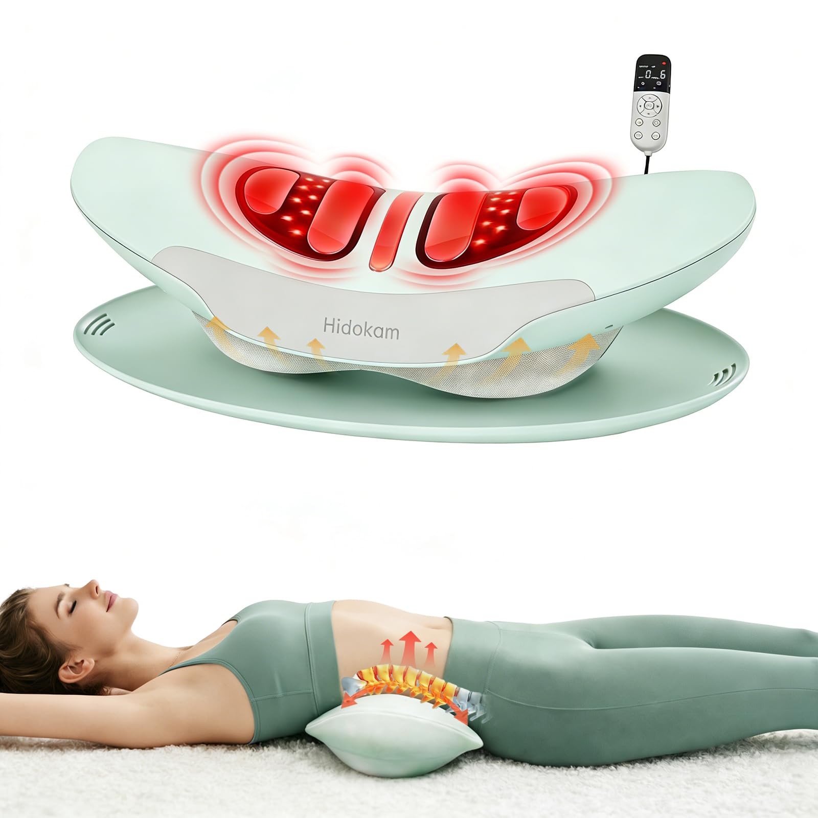 Smart Lower Back Massager with Soothing Warm Therapy & Air Traction – Spinal …