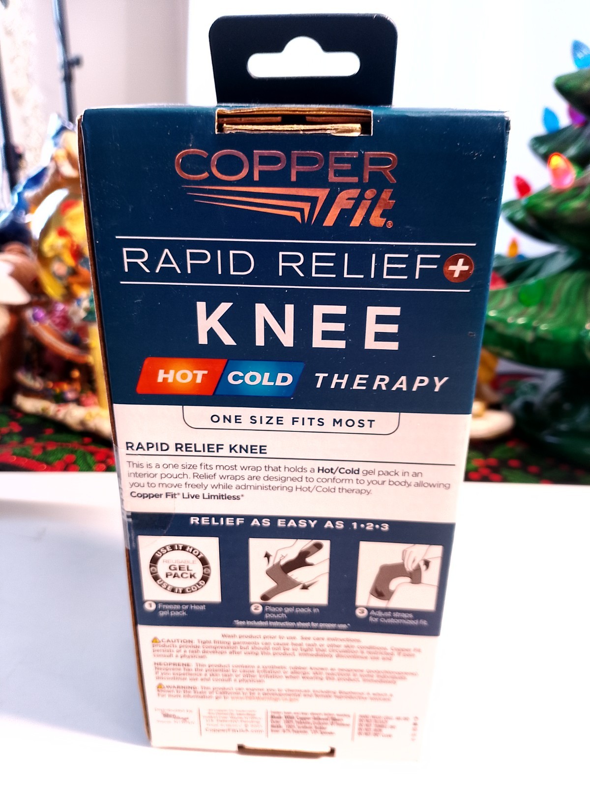 Copper Fit Rapid relief knee wrap and gel pack one size fits most
