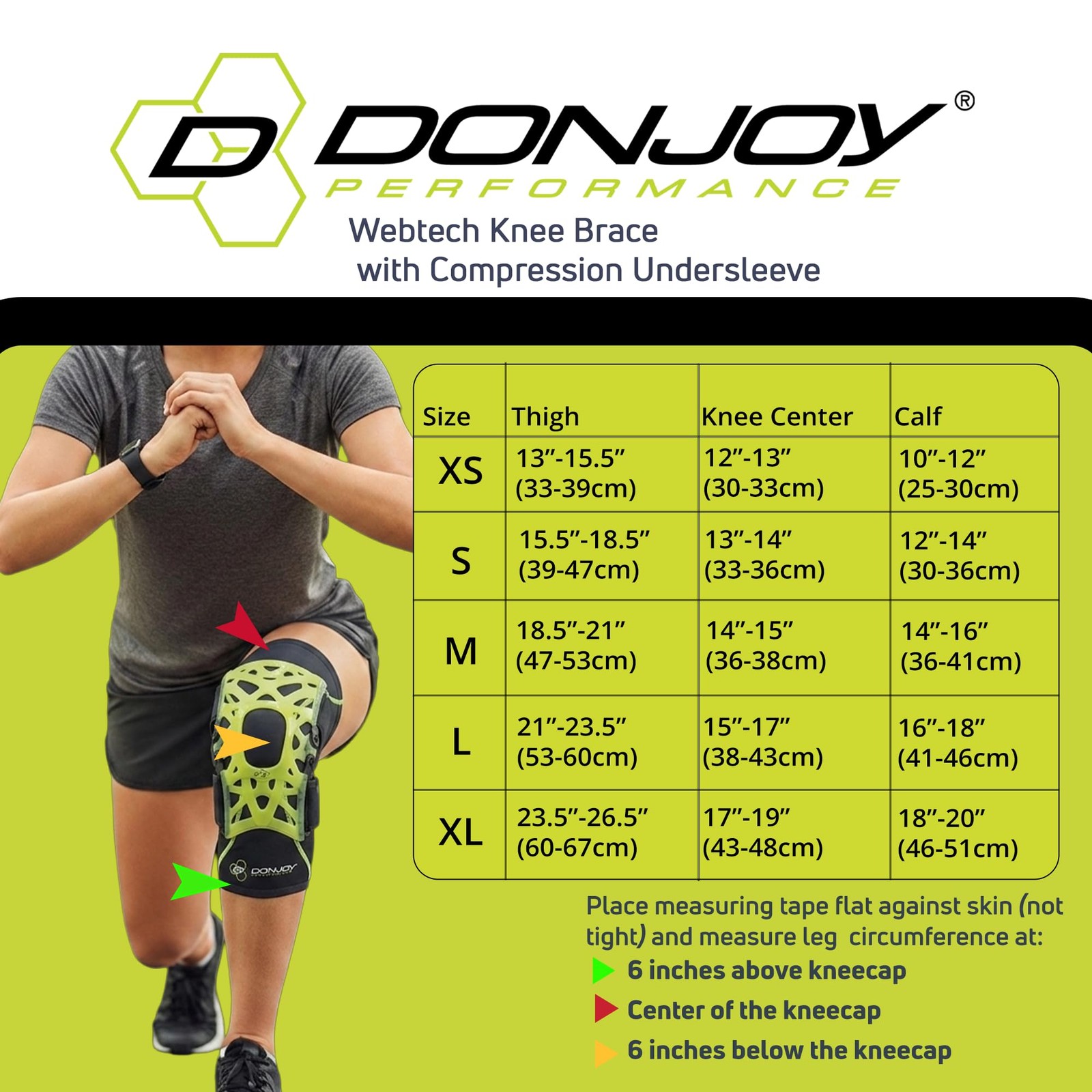 DonJoy Performance WEBTECH Knee Support Brace for Men and Women | Knee Pain R…