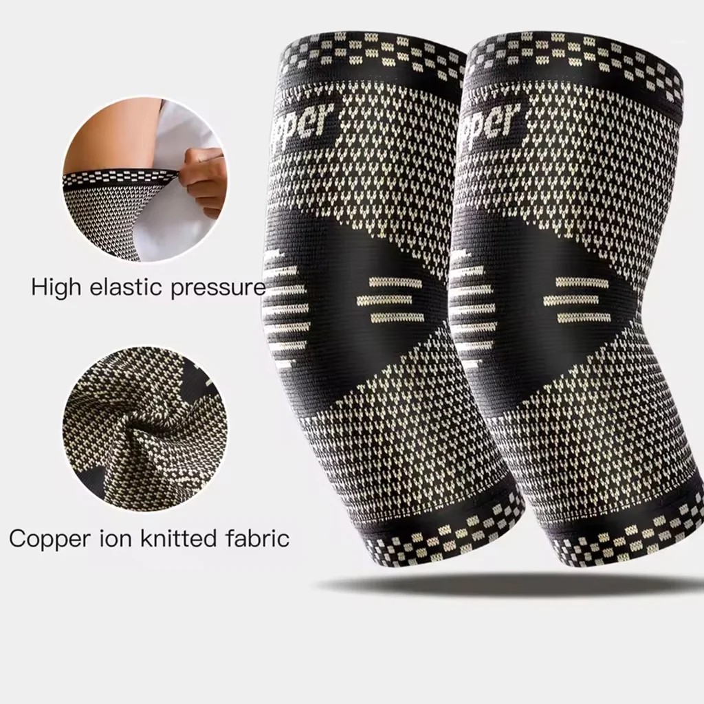 2Pack Copper Knee Braces Compression Sleeves Support for Arthritis Men & Women