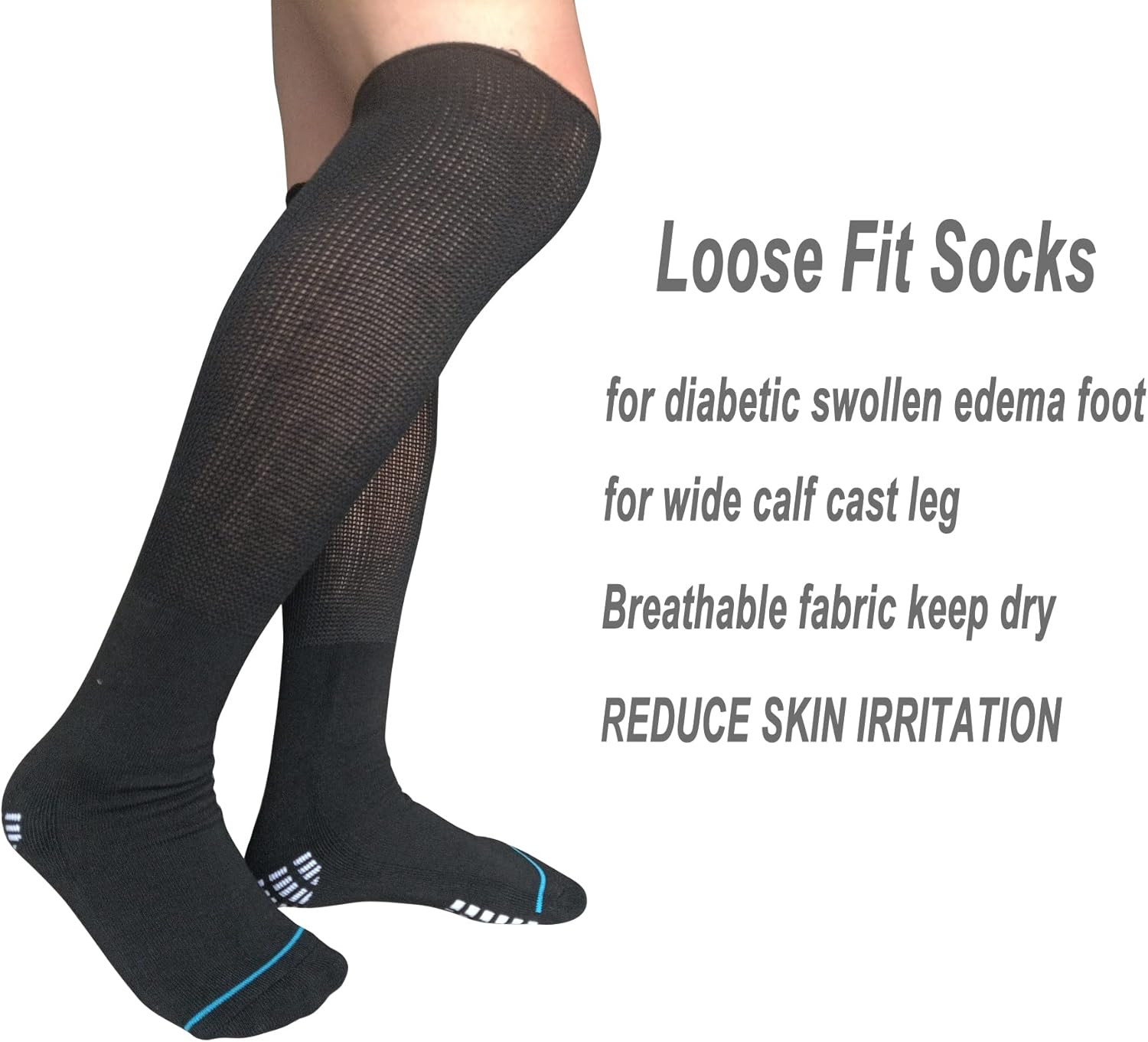 2 Pairs Replacement Sock Liner for Orthopedic Cast Walking Boot Air Cam Walkers,