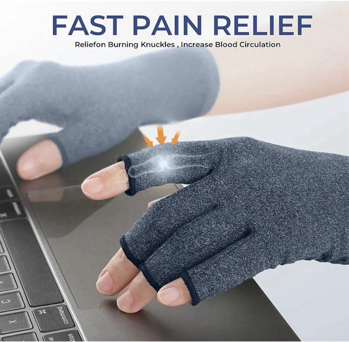 1 Pair Arthritis Gloves Fingerless Compression Medical Support Therapeutic, M