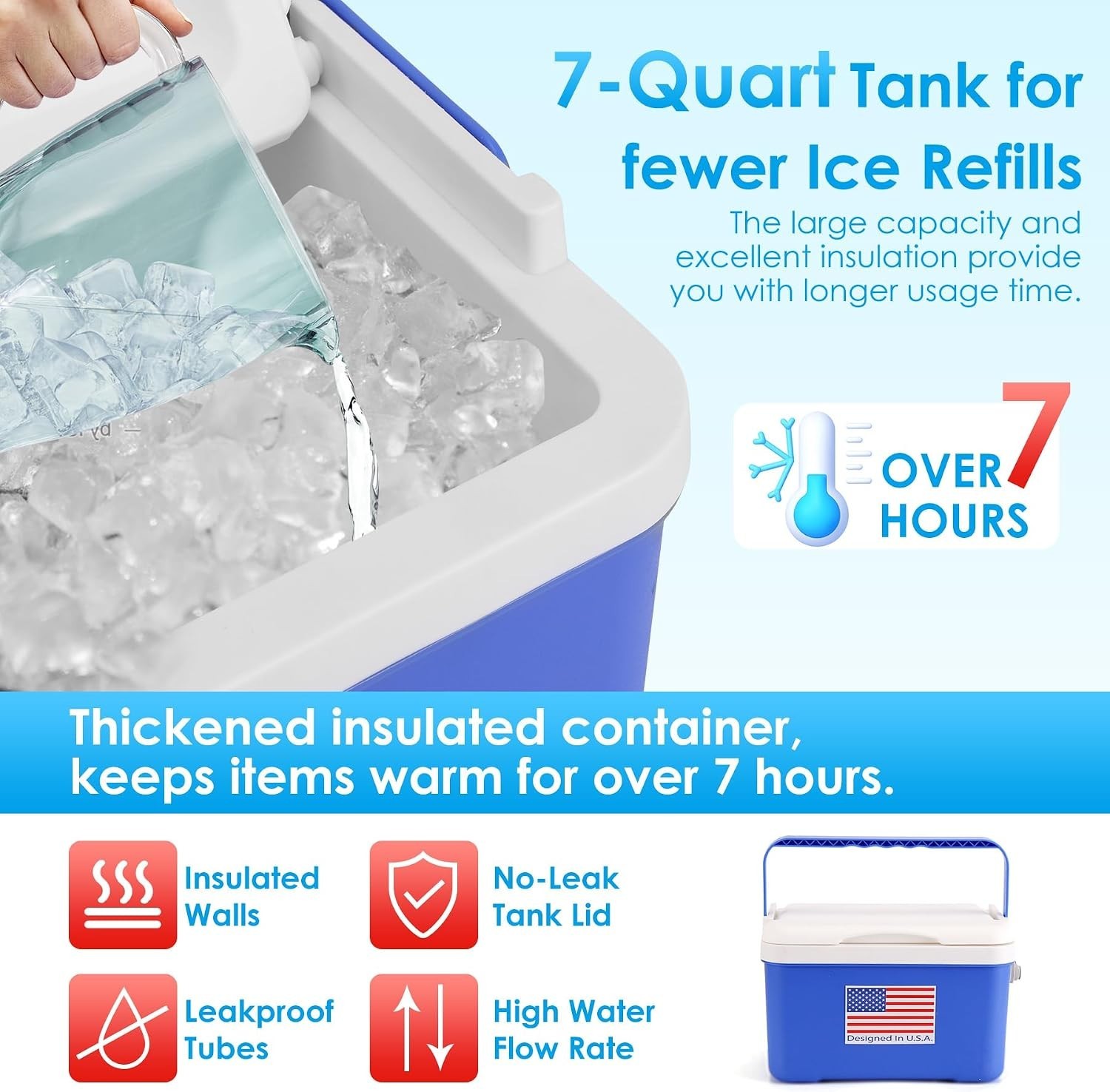 Cold Therapy Machine For Shoulder 7 Quart Programmable Timer 4 Flow Levels
