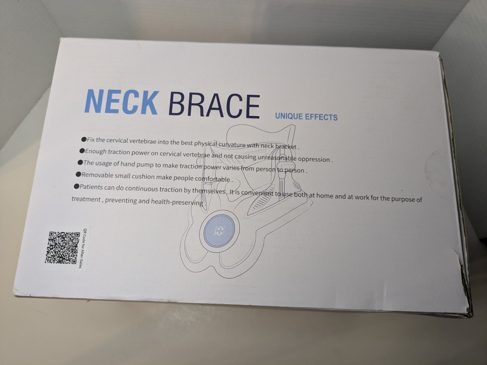 Cervical Neck Traction Device (Adjustable, Inflatable, Pain Relief) New In Box