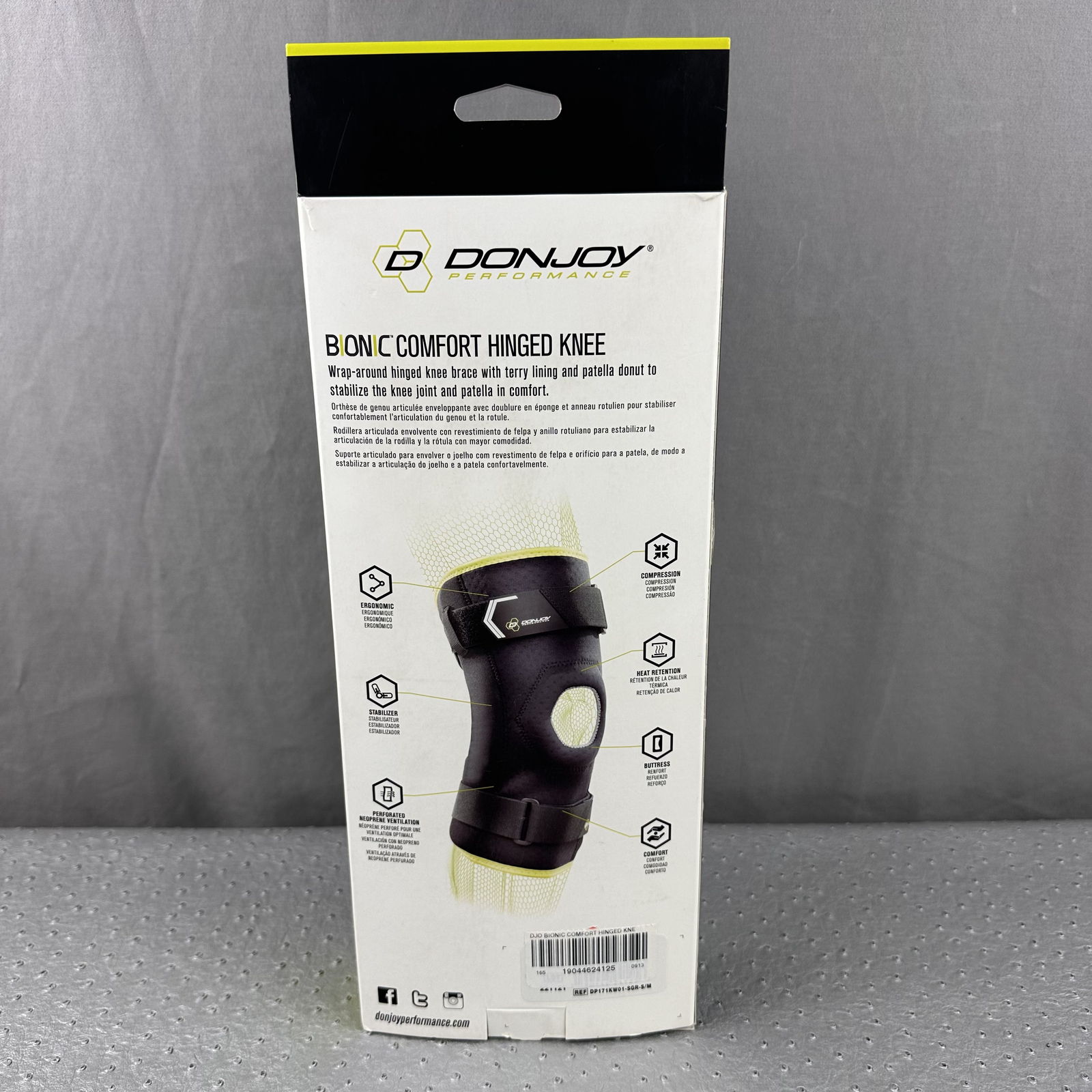 DonJoy Performance Bionic Comfort Hinged Knee Brace S/M Patella Stabilization