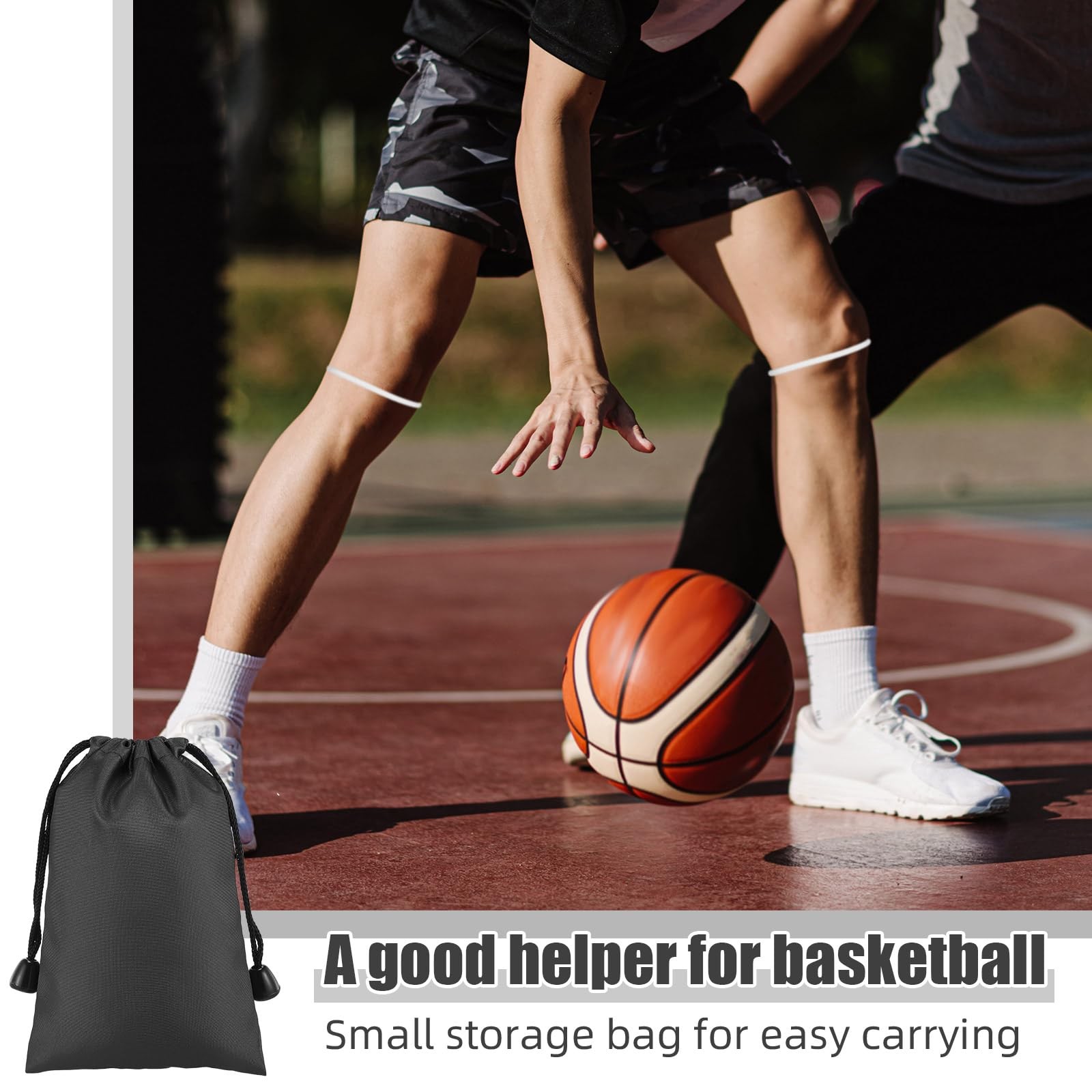 Patella Knee Strap Support 2 White Silicone Brace Pain Running Fitness Basketbal