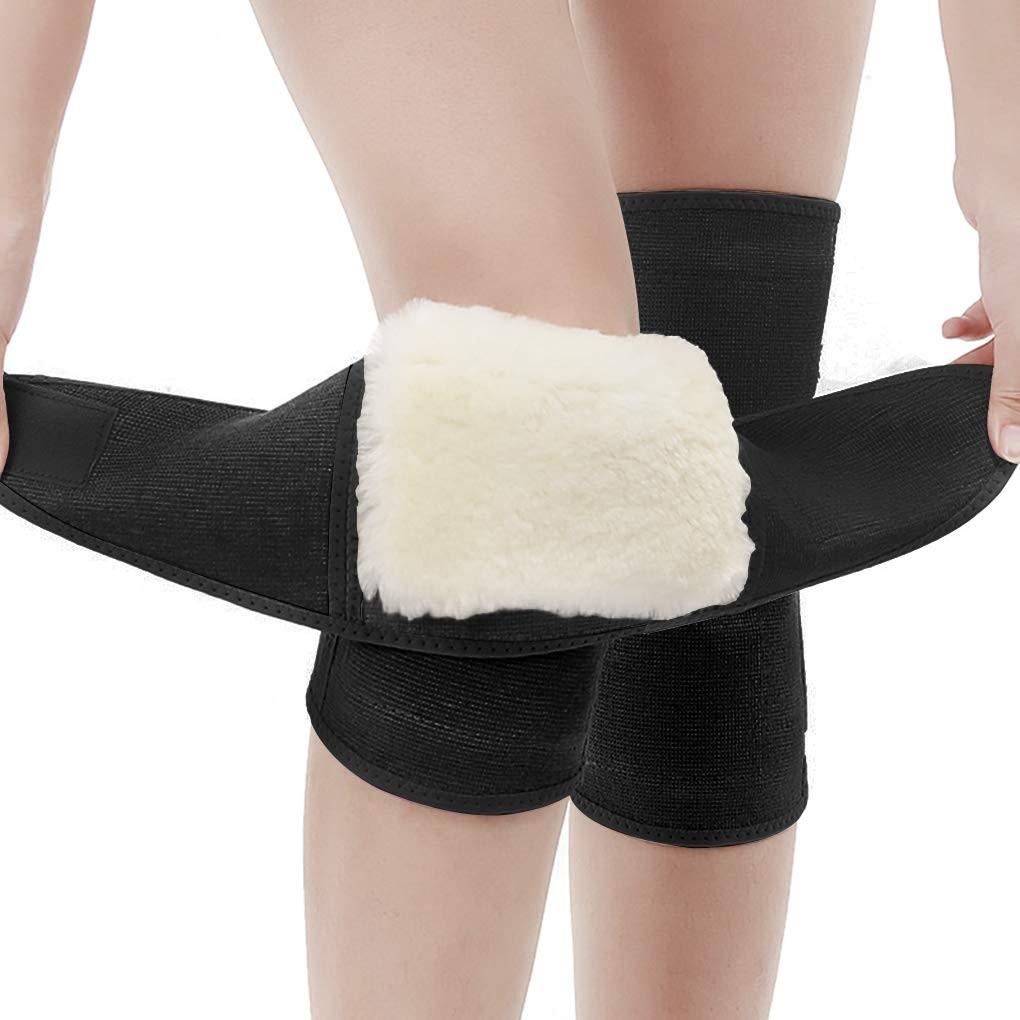 Winter Thicken Cashmere Knee Braces Warmer Adjustable Thermal Sleeves Pads