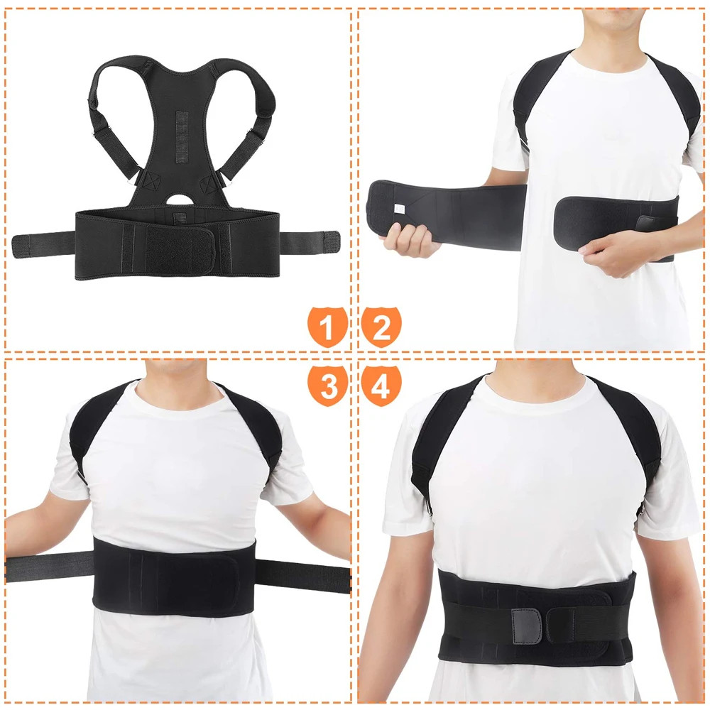 Magnetic Therapy Back Support Corset for Posture and Lumbar Alignment
