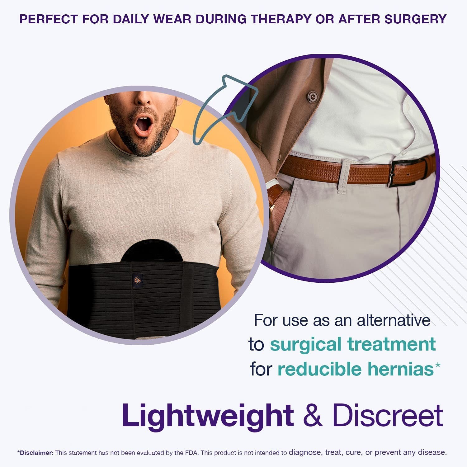 Armor Adult Flexible Umbilical Hernia Support Belt for Relief of Abdominal Pa…