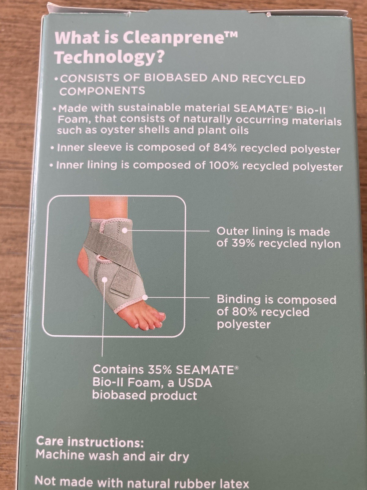 Walgreens Ankle Brace With Cleanprene Technology Great Sensitive Skin One Size