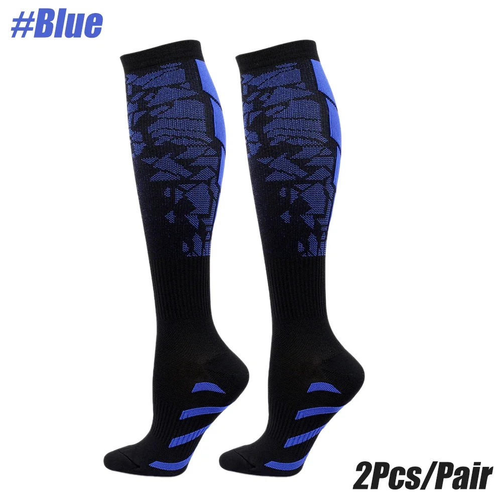 1Pair Compression Socks for Men Women 15-20 mmHg Support for Running Nurses Flig