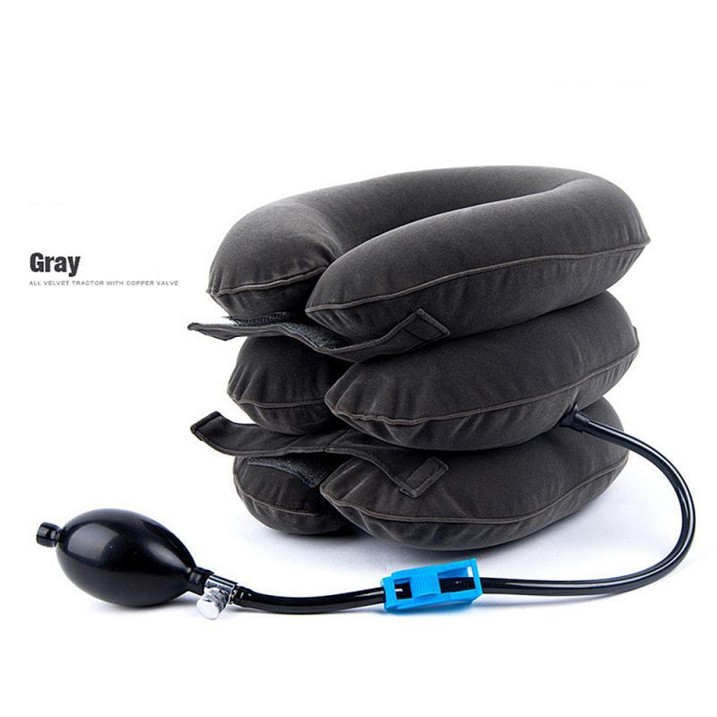 U Shape Inflatable Neck Cervical Vertebra Traction Shoulder Pain Relax Pillow