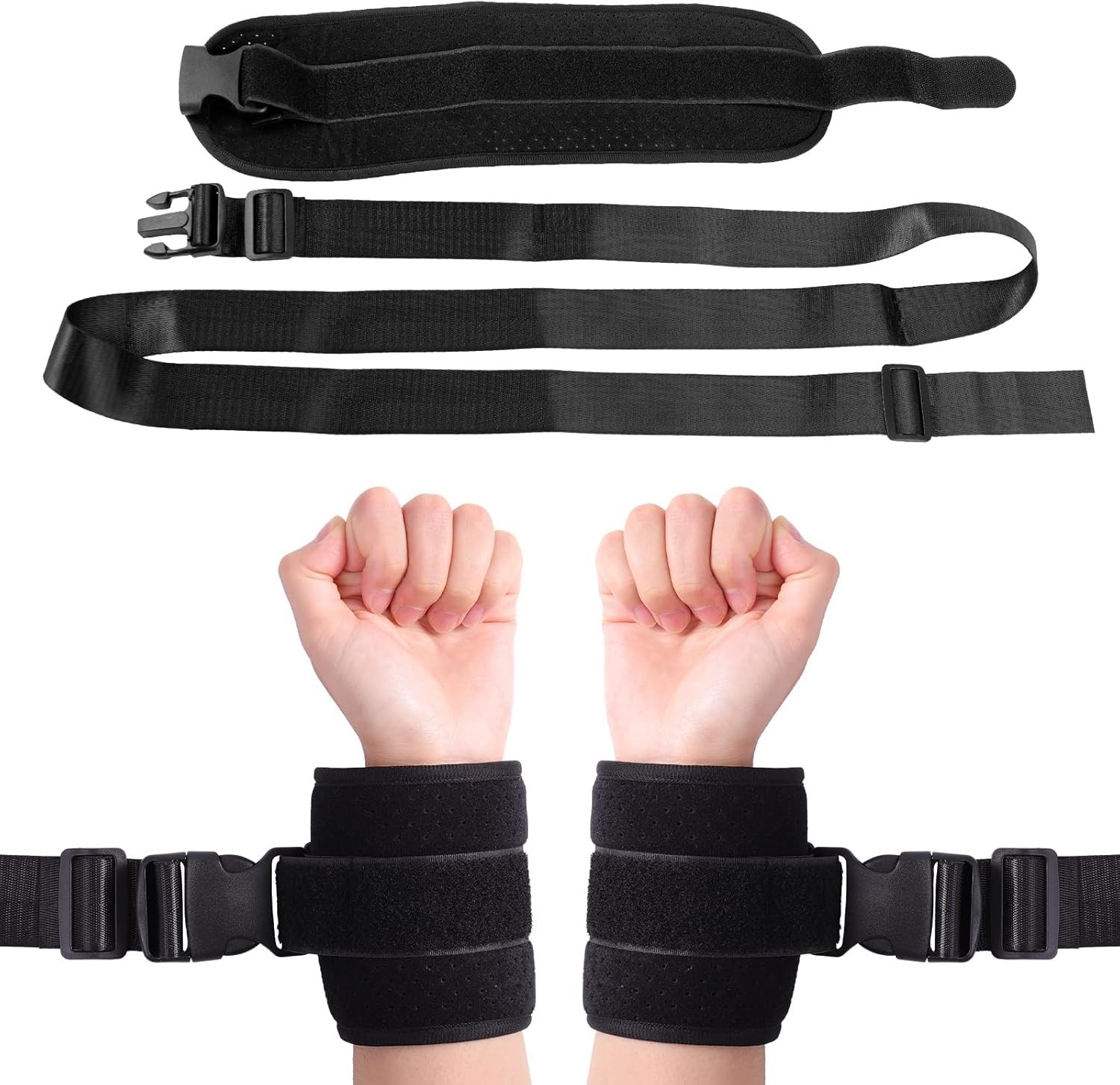 Dementia Restraints: 70″ Strap Hospital Bed Restraints for Elderly (2Pcs)