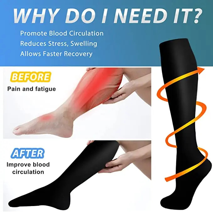 Compression Socks Stockings Womens Mens Knee HigCoh Medical 20-30 mmHG S/M – XXL