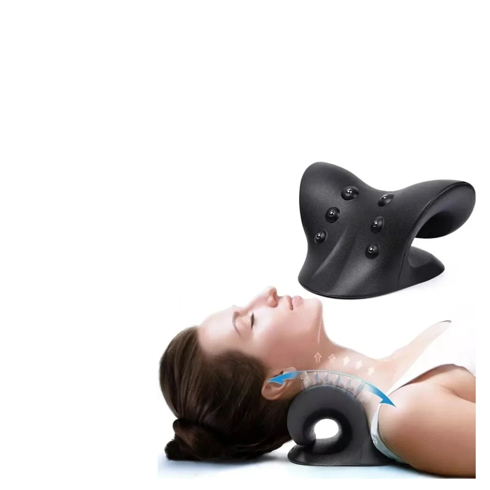 Neck Stretcher Pillow Cervical Neck Support Relaxation Cushion Yoga Exercise Bla