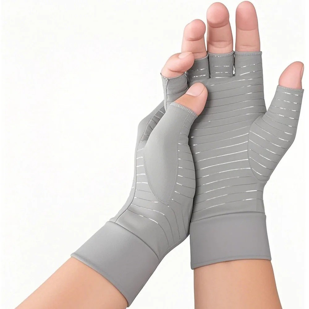 Copper Arthritis Compression Gloves Hand Support Pain Relief Joint Self Care