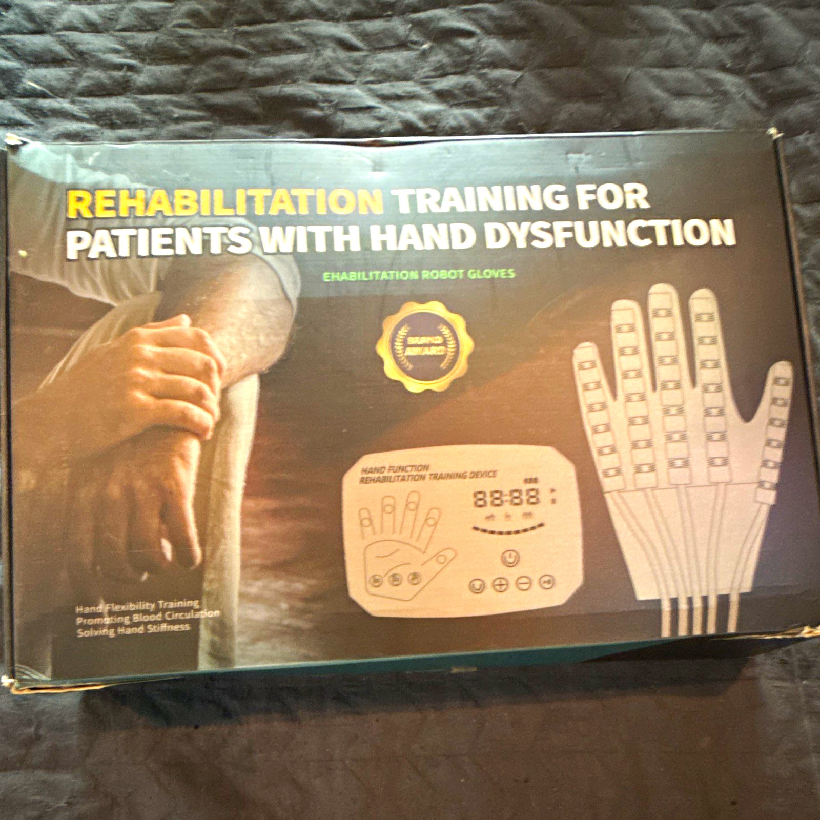Rehabilitation Training Gloves for Hand Dysfunction, Size M, Black