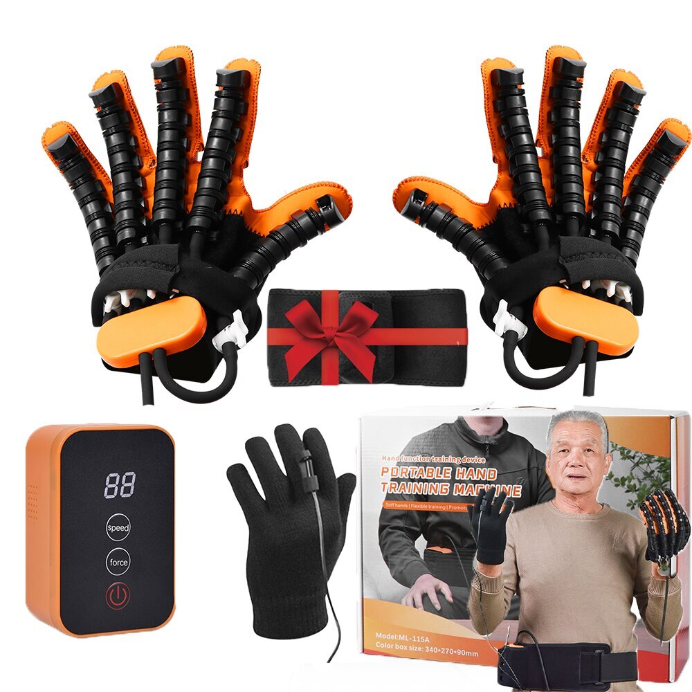 Left+Right Rehabilitation Robot Glove For Stroke Rehabilitation Finger Training