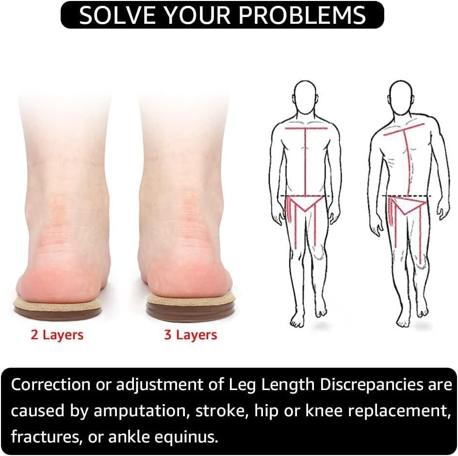 Height Increase Orthopedic Inserts – Adjustable, Washable Comfort for Any Shoe