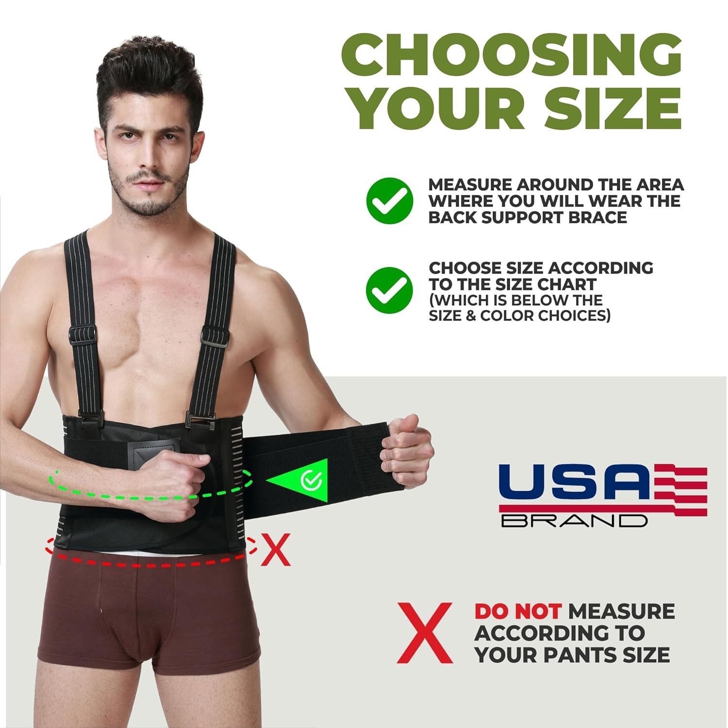 Ergonomic Large Back Brace with Adjustable Suspenders for Work Safety & Comfort