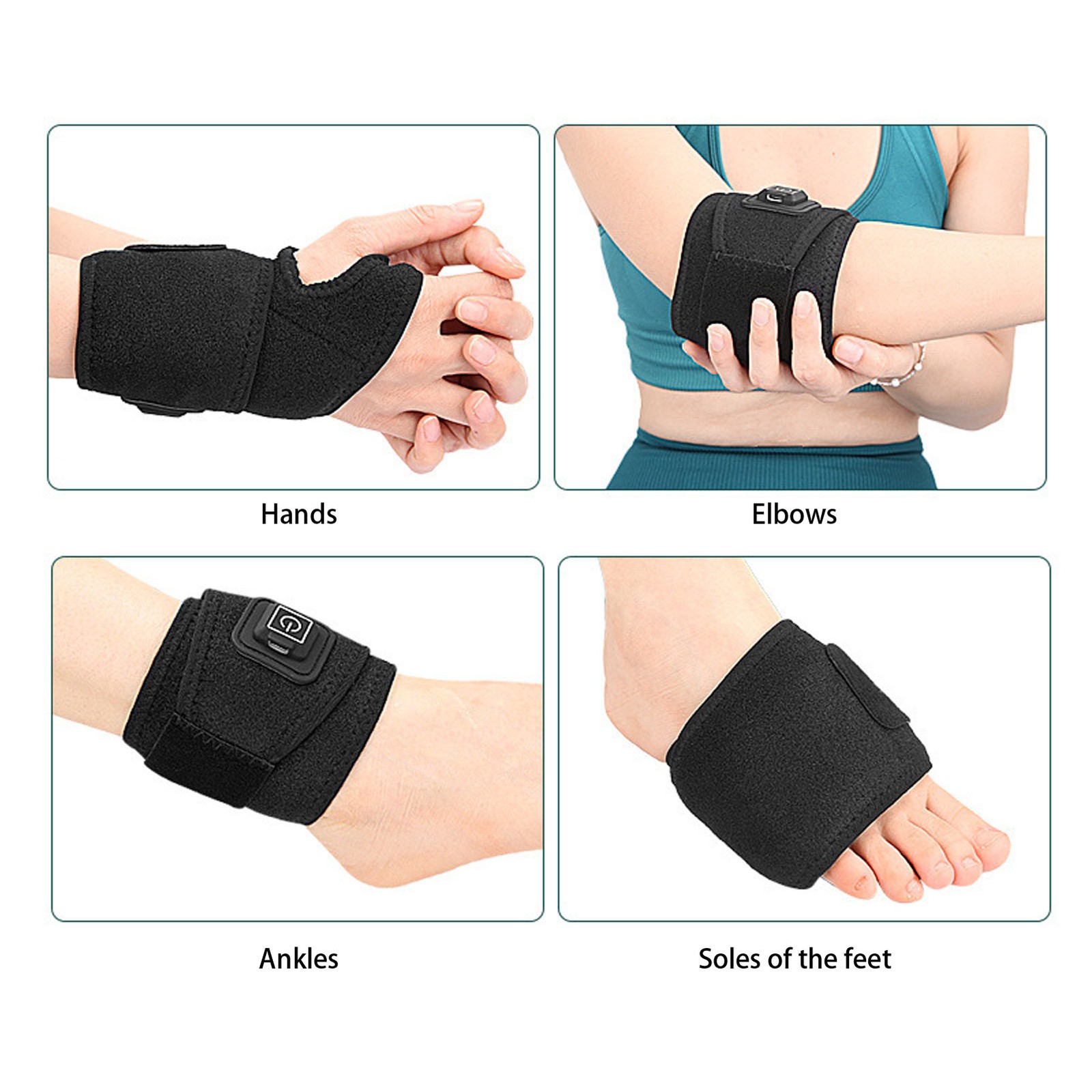 Heated Wrist Brace USB 3 Temperature Control fastener And Wrist Heating Pad WT