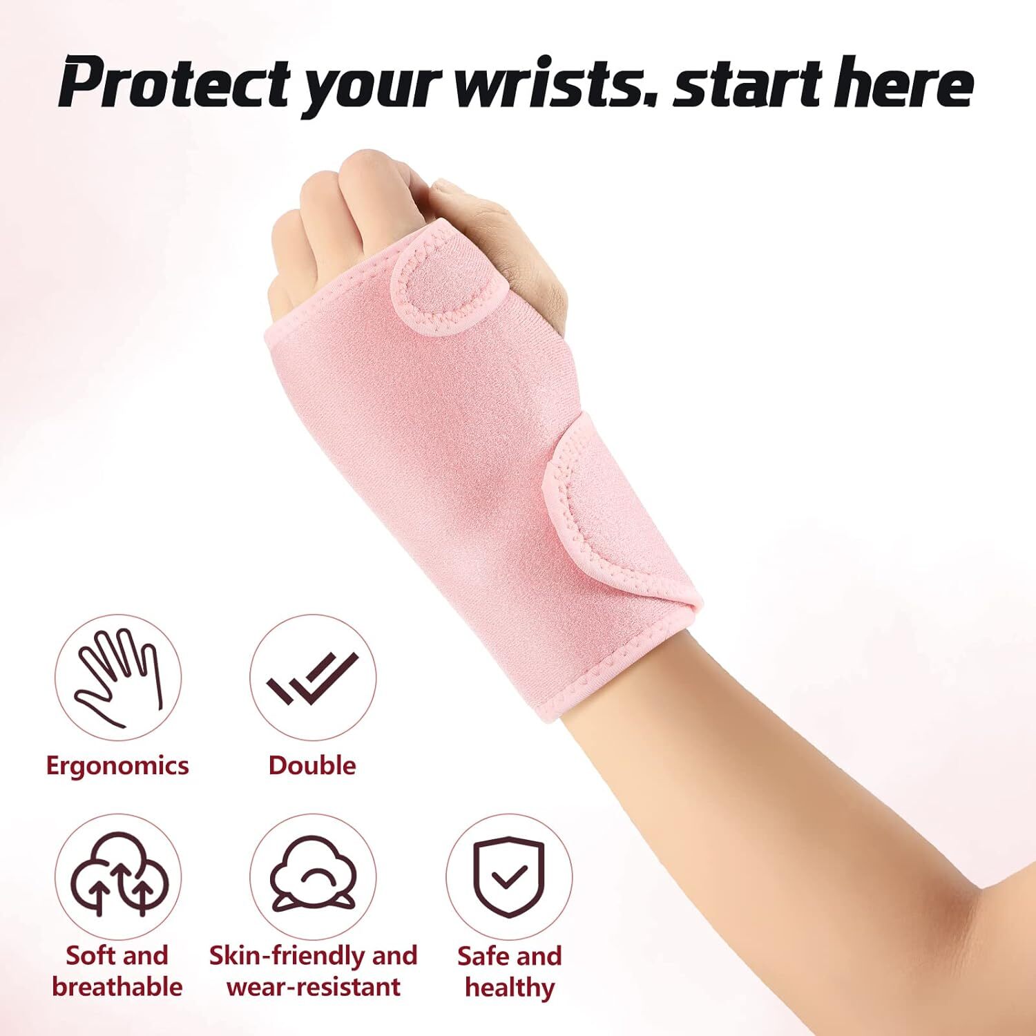 2 Pieces Carpal Tunnel Wrist Braces For Night Wrist Sleep Support Brace