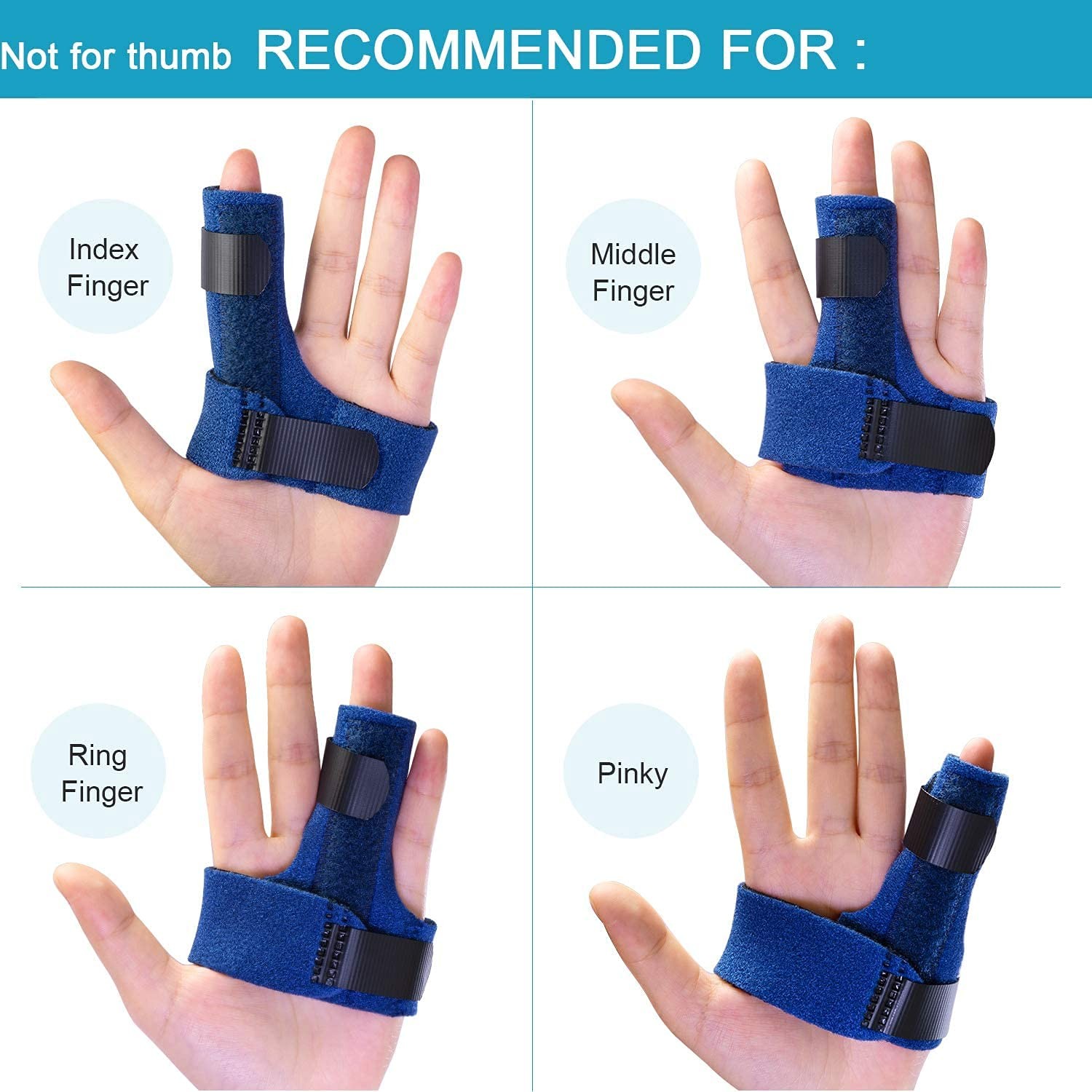Trigger Finger Splints, Brace with 2 Gel 1 Count (Pack of 1), Left