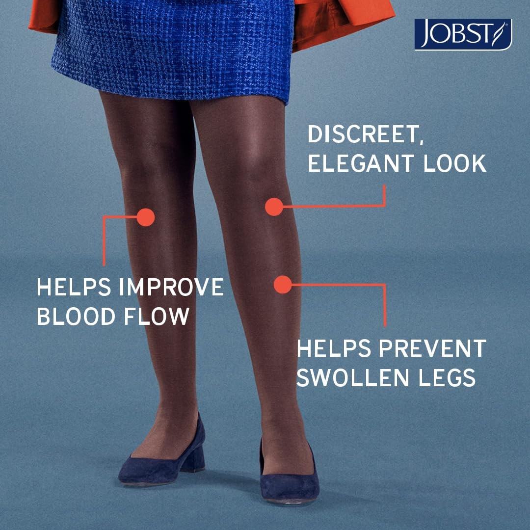 Jobst Ultrasheer 15-20Mmhg Compression Stockings Pantyhose Waist High Closed