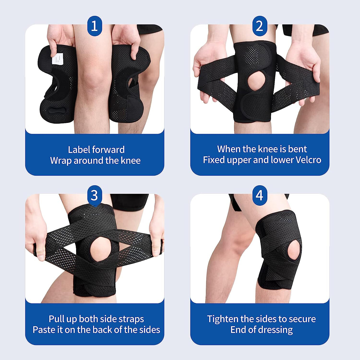 Compression Knee Brace Patella Support Meniscus Sport Joint Pain Arthritis Strap