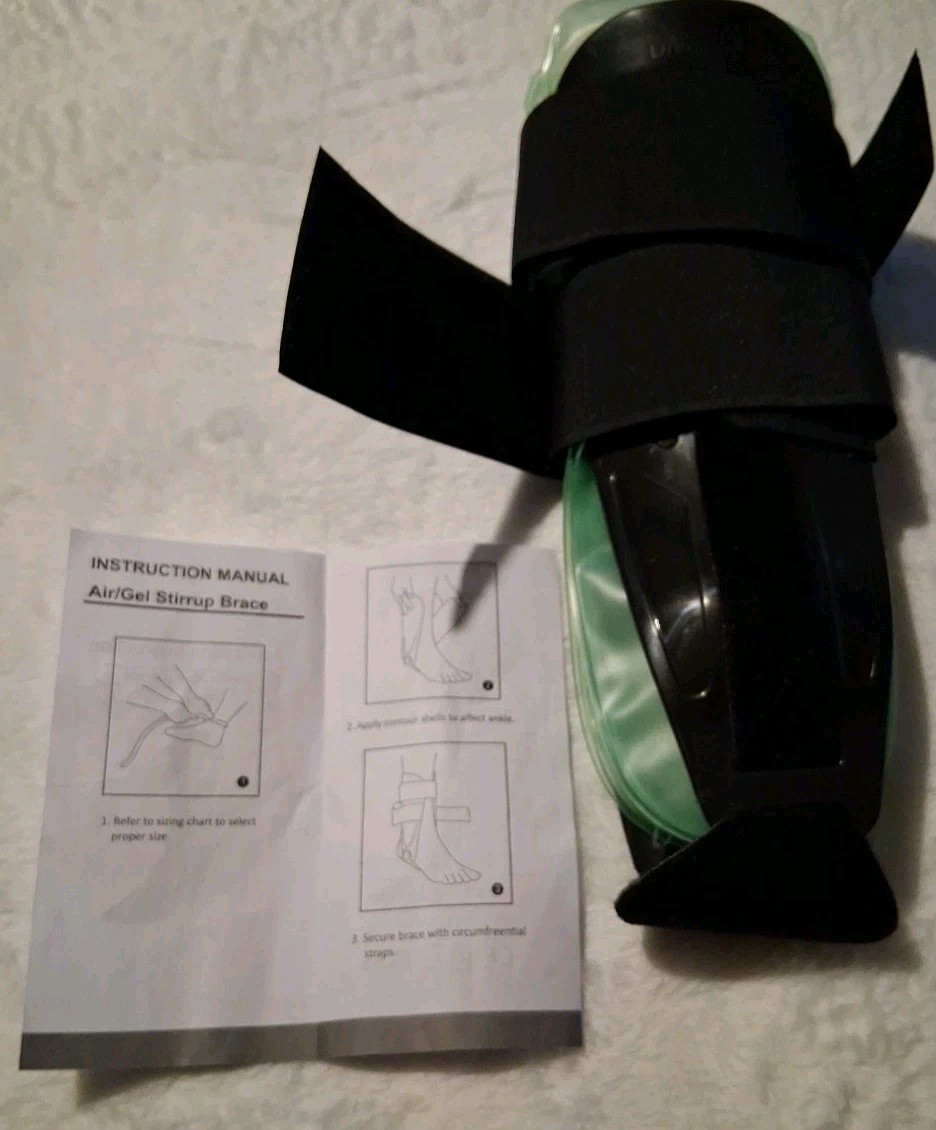 Air/Gel Stirrup Brace Ankle Brace Black New