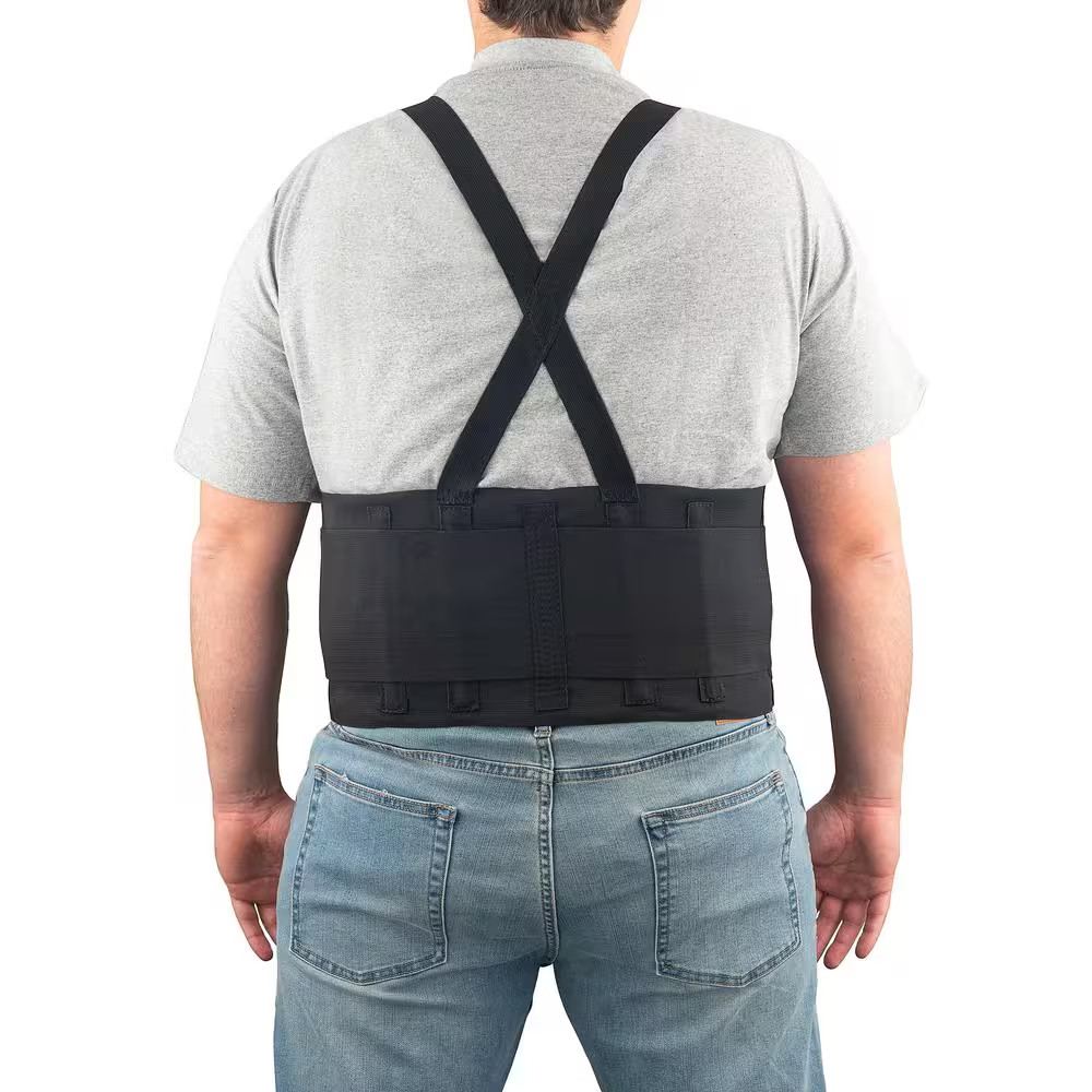 Black Work Back Brace Support Belt Extra Large