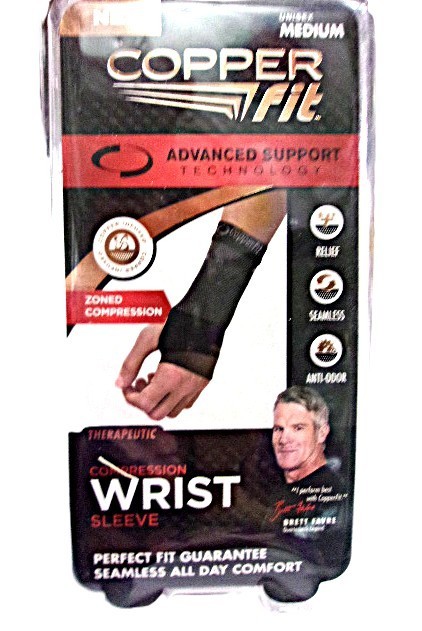 Copper Fit Unisex (Medium) Therapeutic Compression Wrist Sleeve (New)