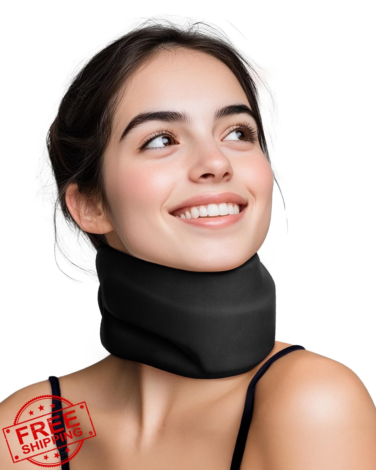 Qwnccet Neck Brace Cervical Collar – Neck Support Brace for Sleeping, Soft Fo…