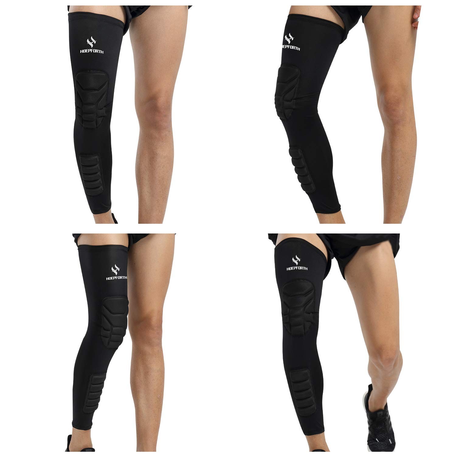 2 PCS Knee Calf Padded Compression Leg Sleeve Shin Protective Support Pad