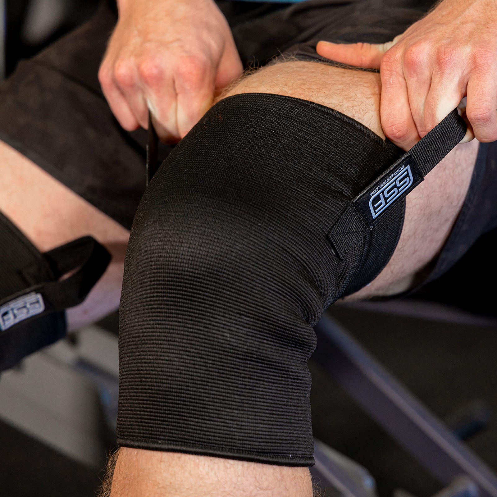 Serious Steel Fitness Knee Sleeves High Compression 3-Ply Easy On And Off