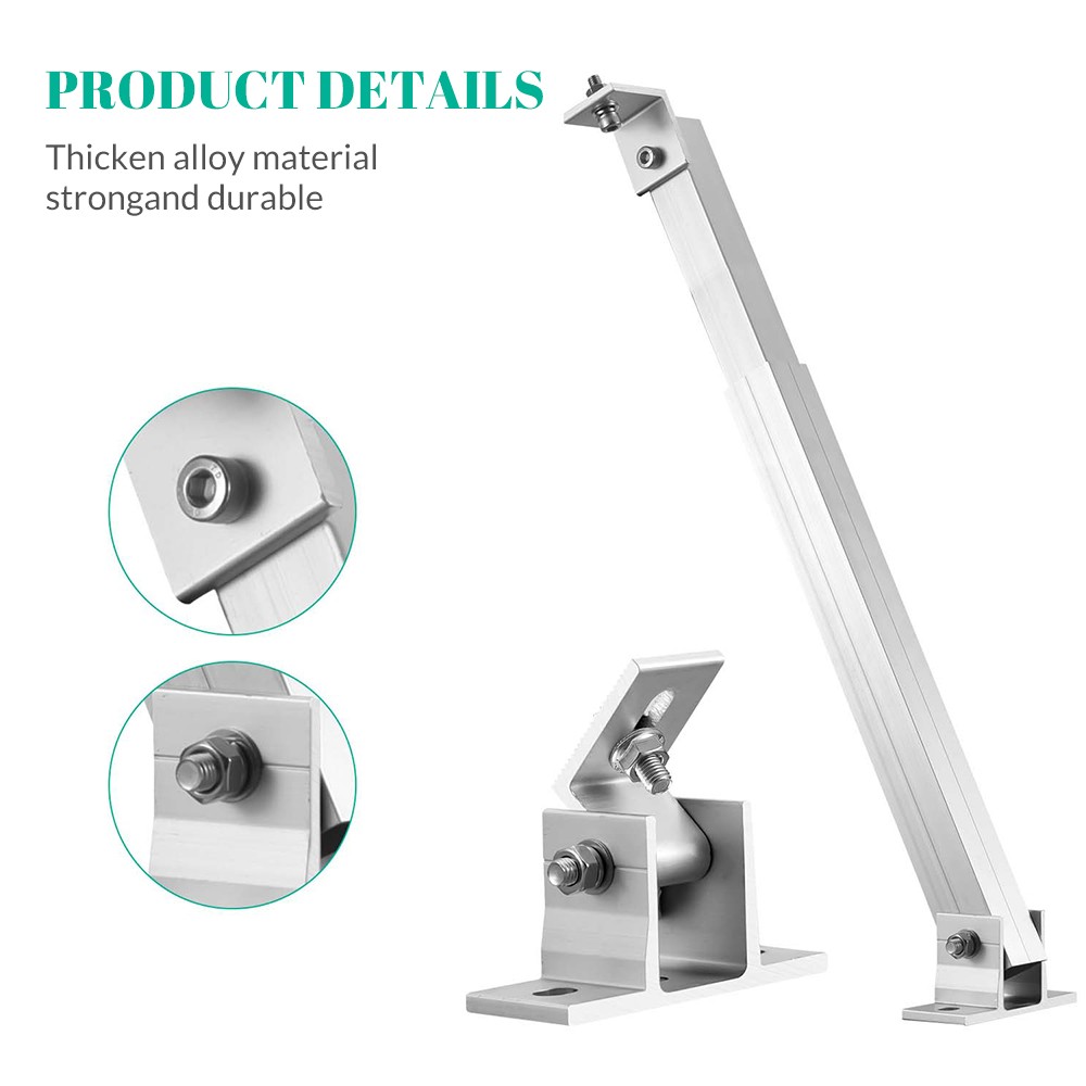 Adjustable Solar Panel Tilt Mount Brackets Kit Aluminum Mounting Set US STOCK