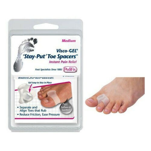 PEDIFIX 1 PK/1 EA Visco-GEL Stay-Put Toe Spacers, Medium P27-M CHOP