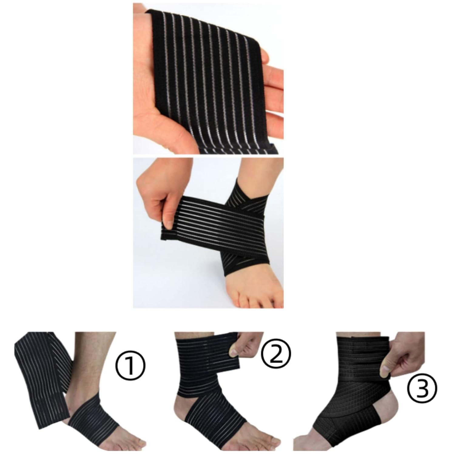 Ultra-Long 180cm Breathable Compression Bandage for Plantar Fasciitis & Injuries