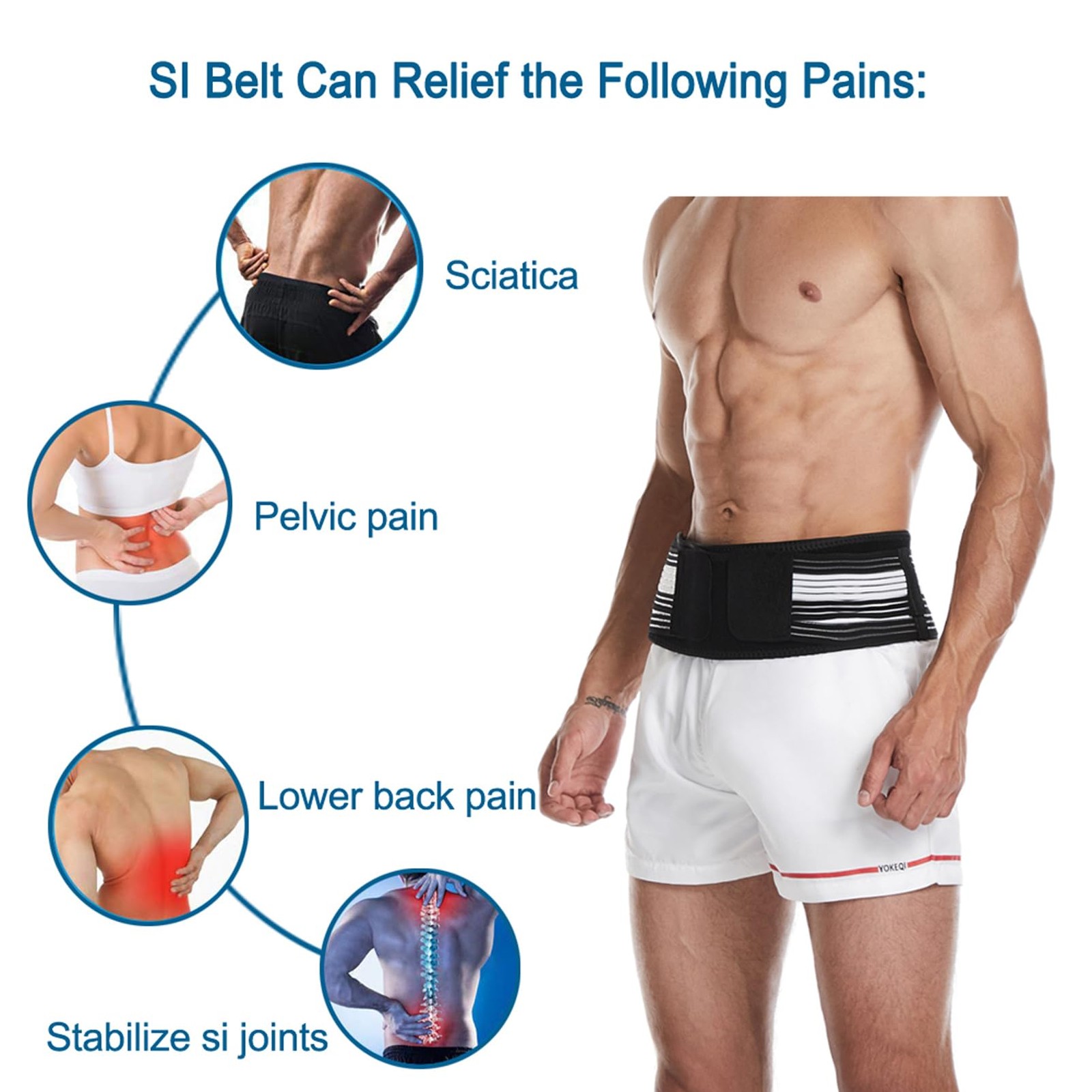 Sciatica Belt, Sacroiliac Hip Band for Men – Sciatic, Lower Back, Si Joint, P…