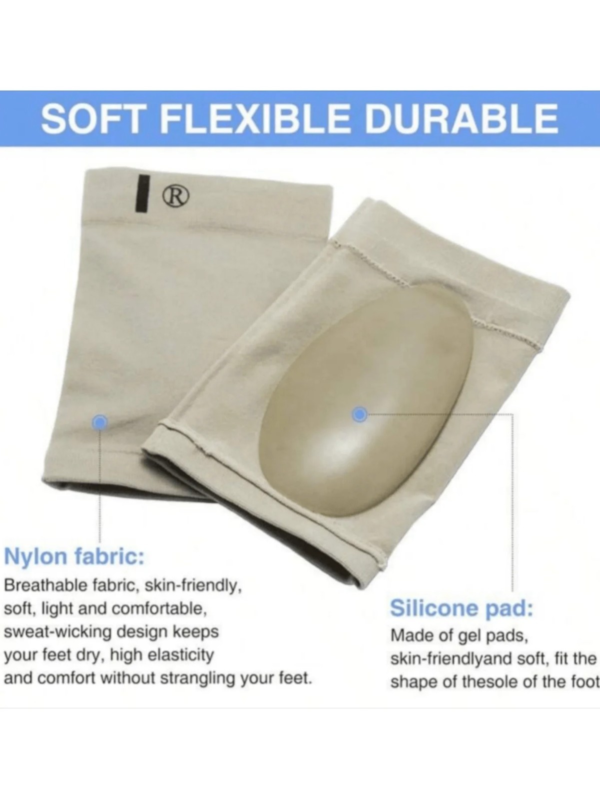 2*Arch Support Gel Pad Compression Support Sleeves Foot Relief Plantar Fasciitis