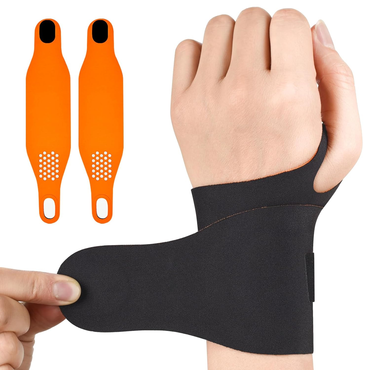 2PCS Ulnar Wrist Brace for Right & Left Hand, Ultra-Thin Elastic Wrist Wrap Comp